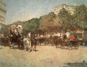 Childe Hassam Grand Prix Day oil on canvas